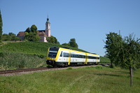 Wallfahrtskirche Birnau mit Regionalexpress