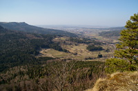 Blick vom Gräbelesberg nach Westen bis zum Schwarzwald