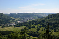 Blick vom hinteren Gräbelesberg über Lautlingen zum Ochsenberg