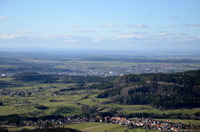 Blick über Balingen bis zum Schwarzwald