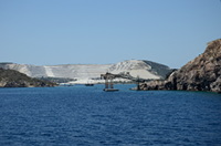 Bimssteinbruch auf der Insel Gyali