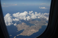 Inselwelt der Ägäis vom Flugzeug aus