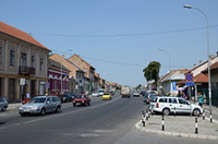 Die "Miloša Oblićia" stadtauswärts gesehen