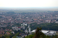 Ein Blick vom Werschetzer Berg auf die Stadt.