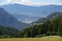 Blick vom Ritten zum Mendelkamm