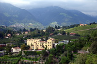 Blick auf Schloss Trauttmandorff