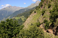 Blick &uuml;ber den Vellauer Felsenweg zum Tschigat