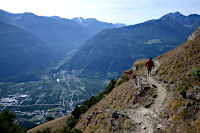 Auf dem Vinschger H&ouml;henweg: Blick ins Martelltal