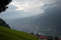 Blick &uuml;bers Passertal ins Vinschgau